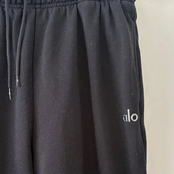 Alo Accolade Straight Leg Sweatpants Black Sz M - Picture 2 of 3